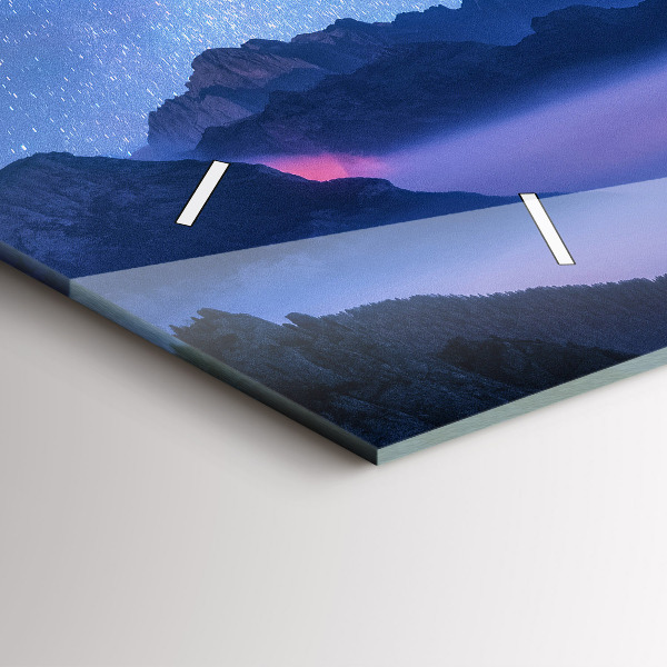 Horizontální skleněné hodiny na stěnu Mléčná dráha