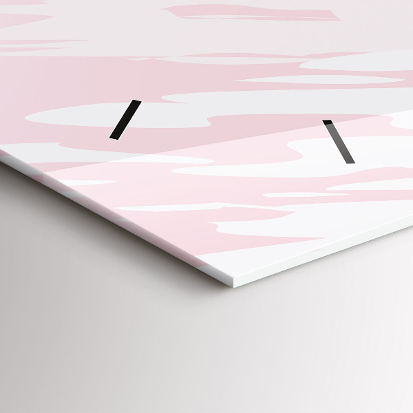 Horizontální skleněné hodiny na stěnu Pastelová abstrakce