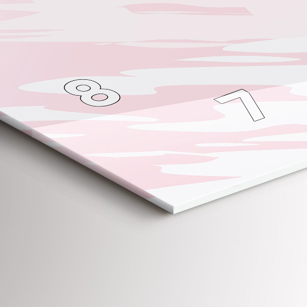 Horizontální skleněné hodiny na stěnu Pastelová abstrakce