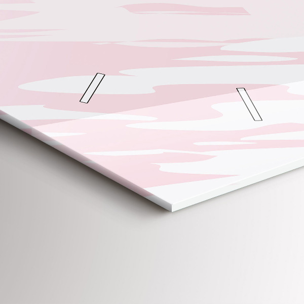 Horizontální skleněné hodiny na stěnu Pastelová abstrakce