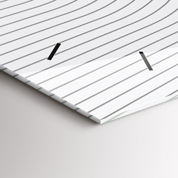 Horizontální skleněné hodiny na stěnu Čáry abstraktní