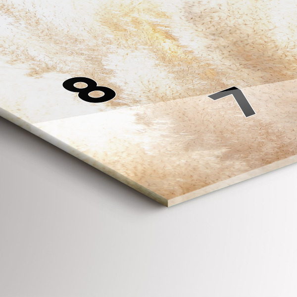 Horizontální skleněné hodiny na stěnu Obilná abstrakce