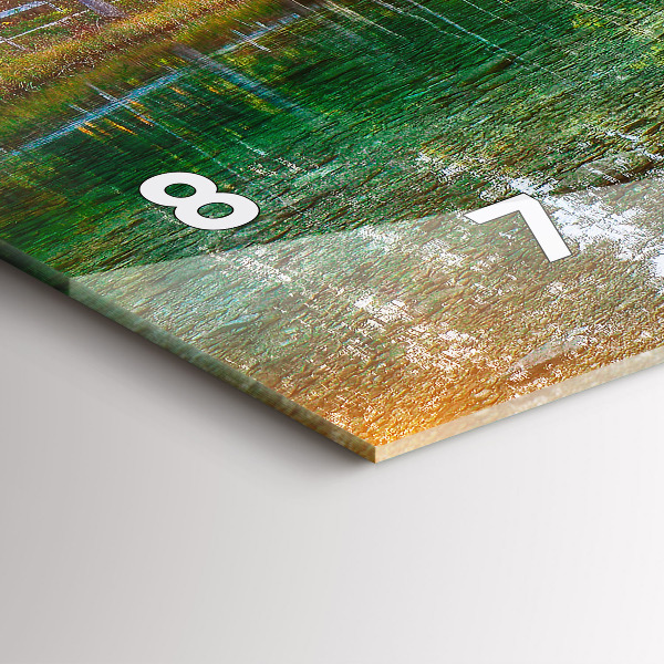 Horizontální skleněné hodiny na stěnu Řeka hory Krajina