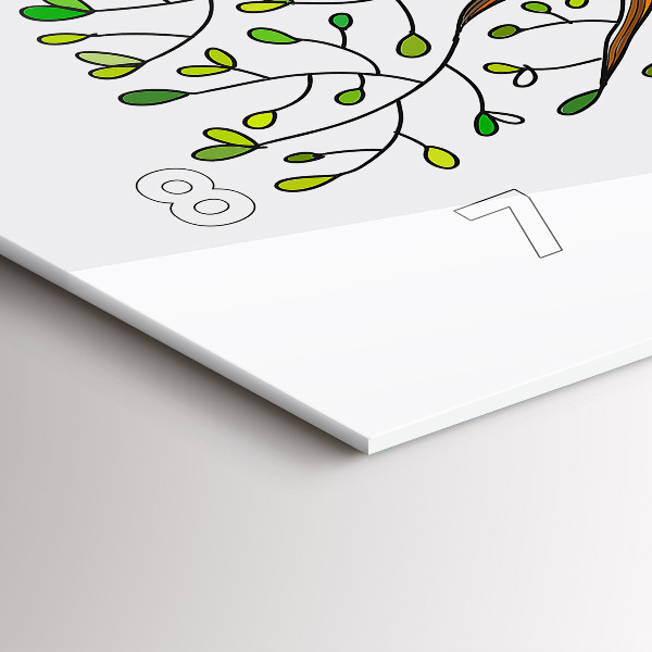 Horizontální skleněné hodiny na stěnu Kořeny stromu