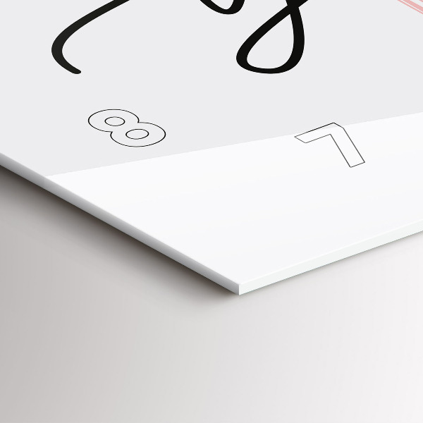 Horizontální skleněné hodiny na stěnu Nápis Buď sám sebou