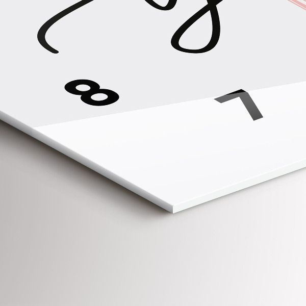 Horizontální skleněné hodiny na stěnu Nápis Buď sám sebou