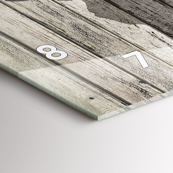 Horizontální skleněné hodiny na stěnu Mapa světa prkna