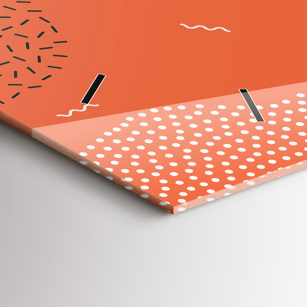 Horizontální skleněné hodiny na stěnu POP abstraktní