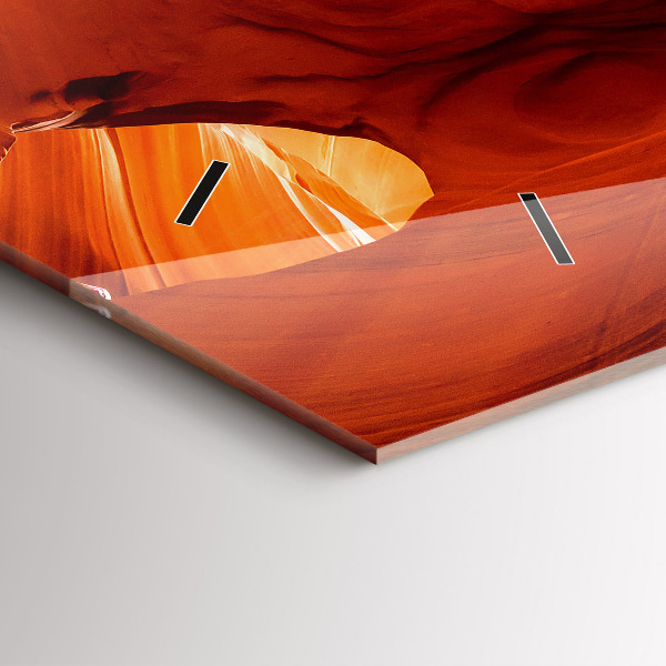 Horizontální skleněné hodiny na stěnu Kaňon