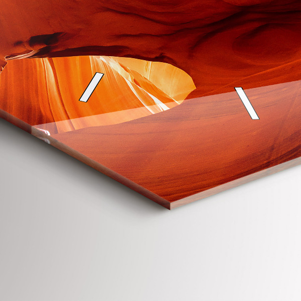 Horizontální skleněné hodiny na stěnu Kaňon