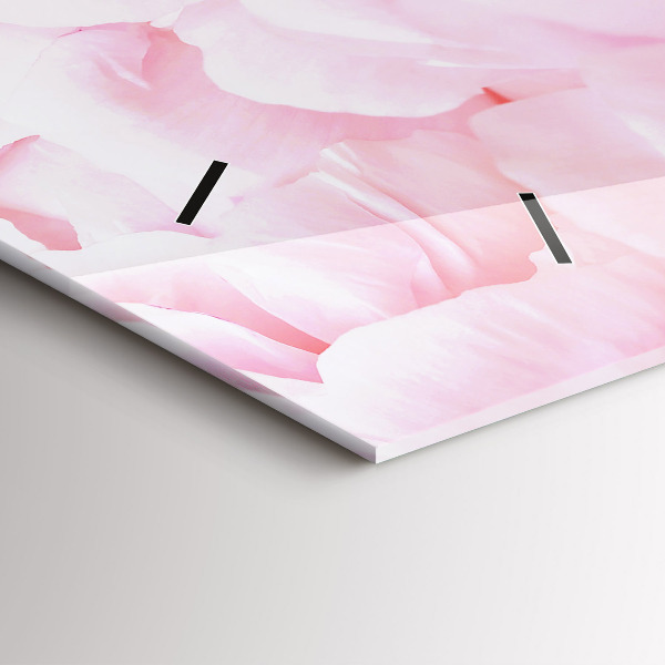 Horizontální hodiny na skle Kvetoucí květiny