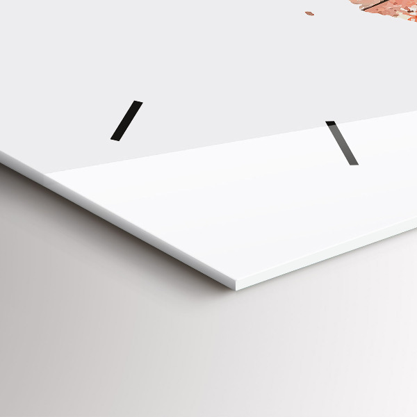 Horizontální hodiny na skle Stará cihlová mapa