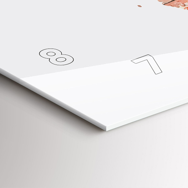 Horizontální hodiny na skle Stará cihlová mapa