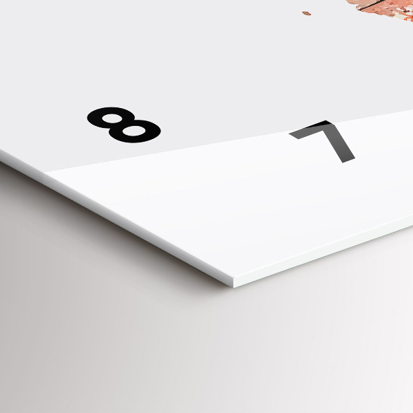 Horizontální hodiny na skle Stará cihlová mapa