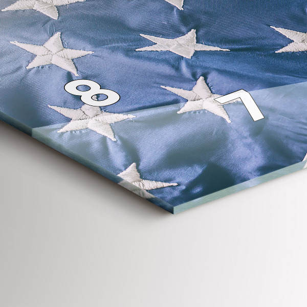 Horizontální hodiny na skle Americká vlajka