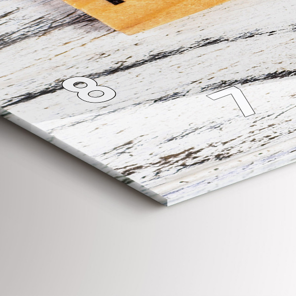 Horizontální hodiny na skle Rodina