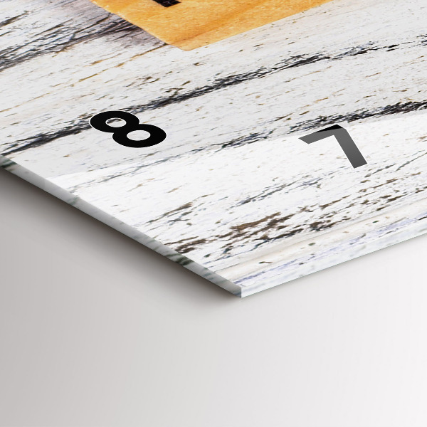 Horizontální hodiny na skle Rodina