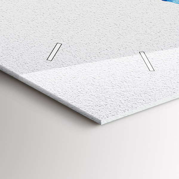 Horizontální hodiny na skle Akvarelová mapa světa