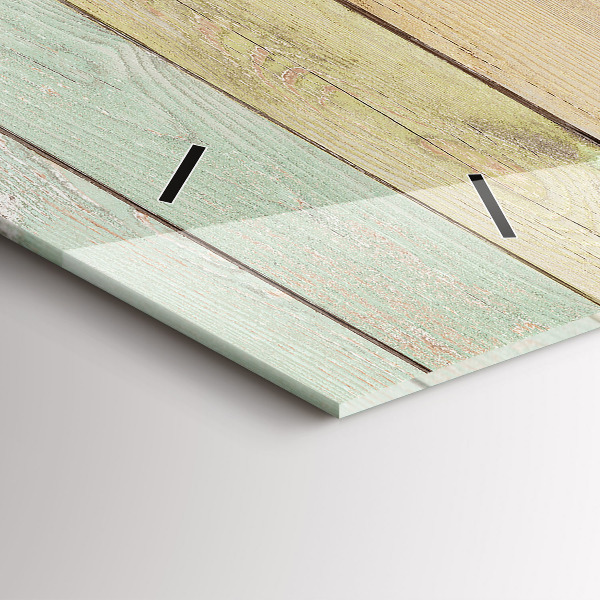 Horizontální hodiny na skle Barevné desky