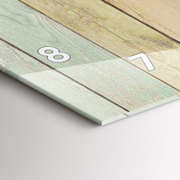 Horizontální hodiny na skle Barevné desky