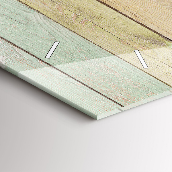 Horizontální hodiny na skle Barevné desky