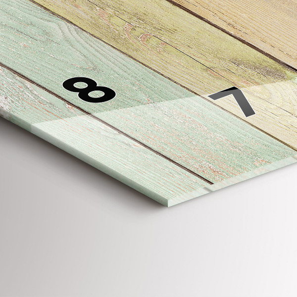 Horizontální hodiny na skle Barevné desky