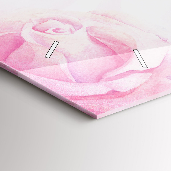 Horizontální hodiny na skle Abstraktní růže