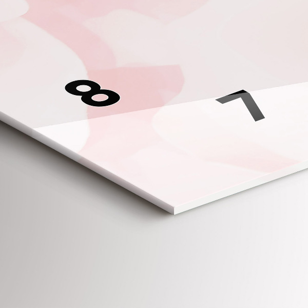 Horizontální hodiny na skle Kvetoucí růže