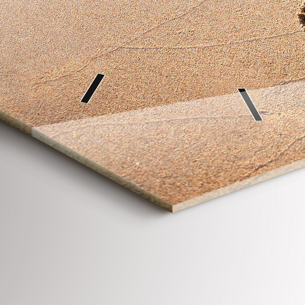 Horizontální hodiny na skle Citát na pláži