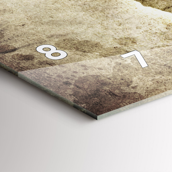 Horizontální hodiny na skle Mapa světa