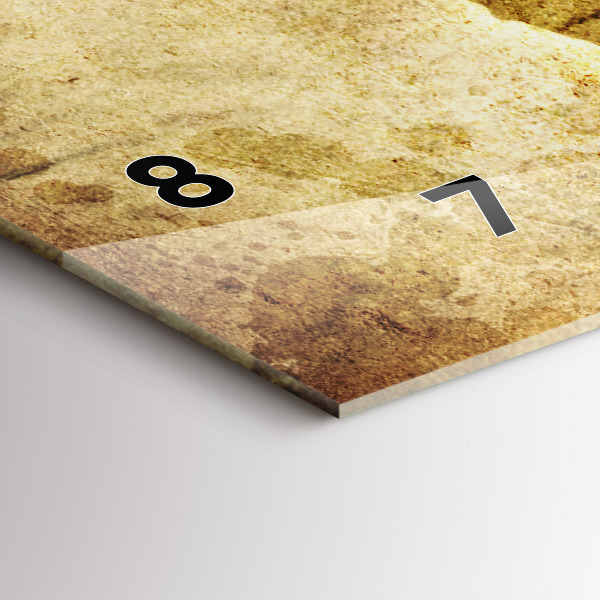 Horizontální hodiny na skle Stará mapa světa