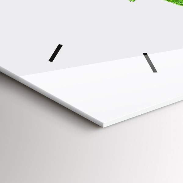 Horizontální hodiny na skle Mapa zelené trávy