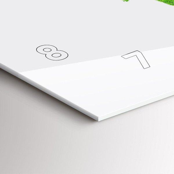 Horizontální hodiny na skle Mapa zelené trávy