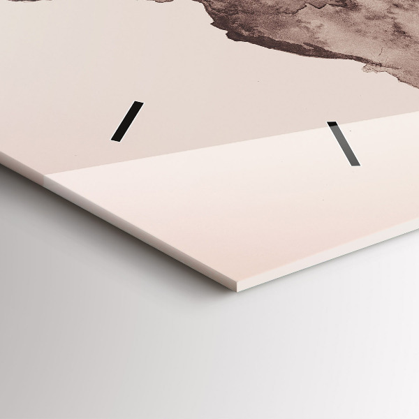 Horizontální hodiny na skle Akvarelová mapa světa