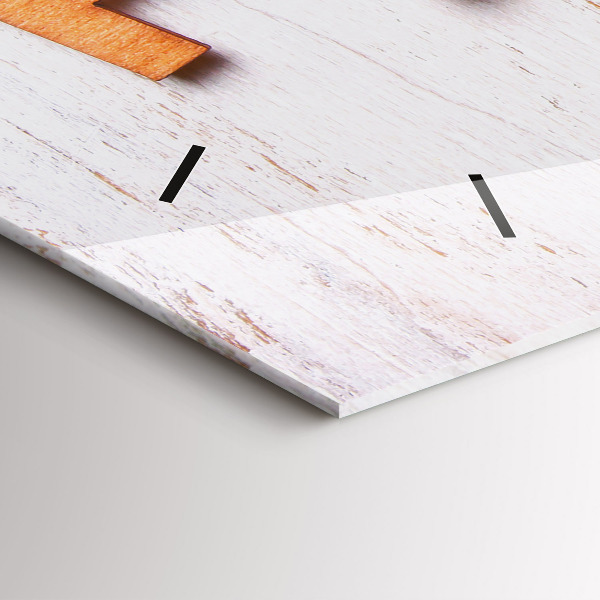 Horizontální hodiny na skle Rodinný nápis