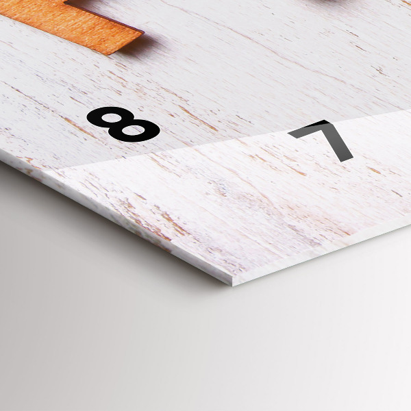 Horizontální hodiny na skle Rodinný nápis