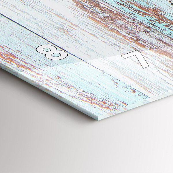 Horizontální hodiny na skle Pastelové dřevo