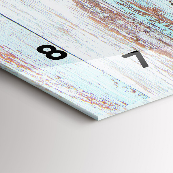 Horizontální hodiny na skle Pastelové dřevo