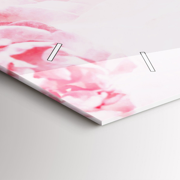 Horizontální hodiny na skle Rozkvetlé květiny