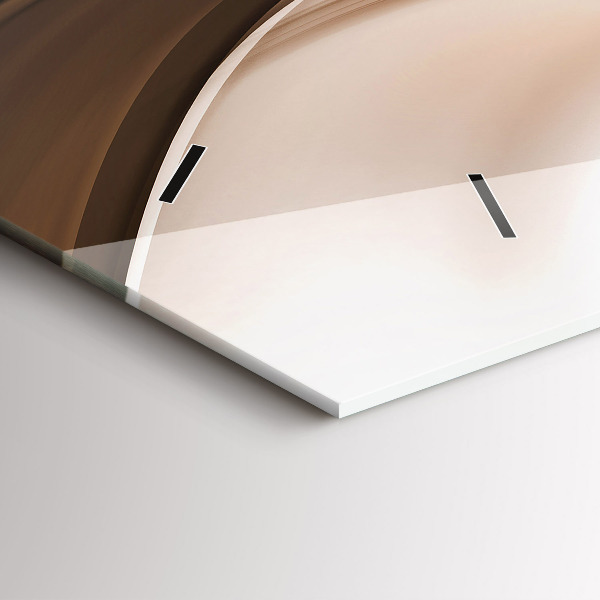 Horizontální hodiny na skle Abstraktní linie