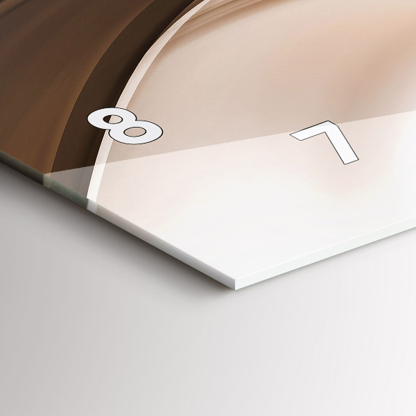 Horizontální hodiny na skle Abstraktní linie