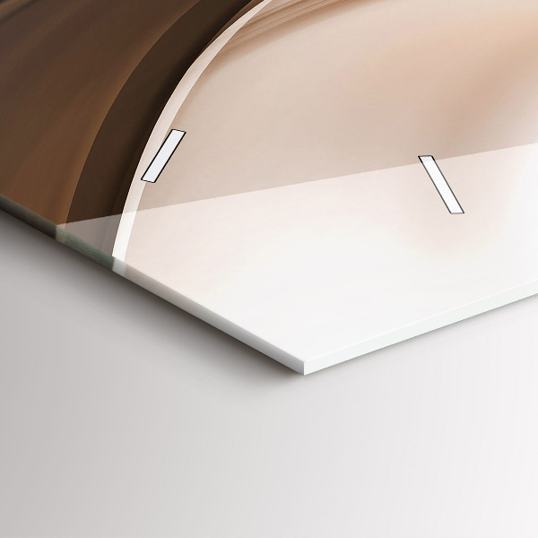 Horizontální hodiny na skle Abstraktní linie