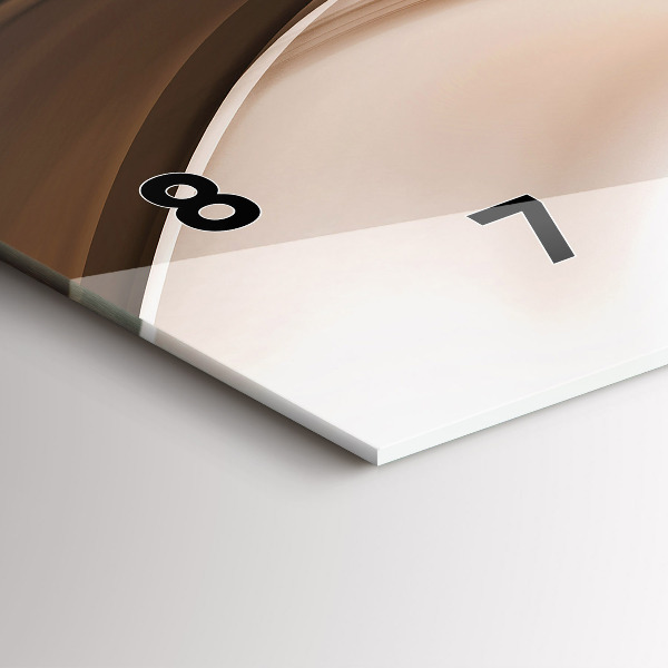 Horizontální hodiny na skle Abstraktní linie