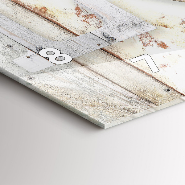 Horizontální hodiny na skle Nápis Love