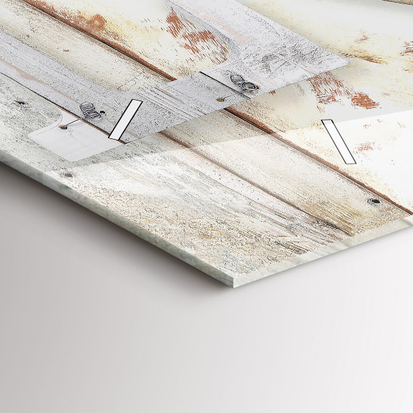 Horizontální hodiny na skle Nápis Love