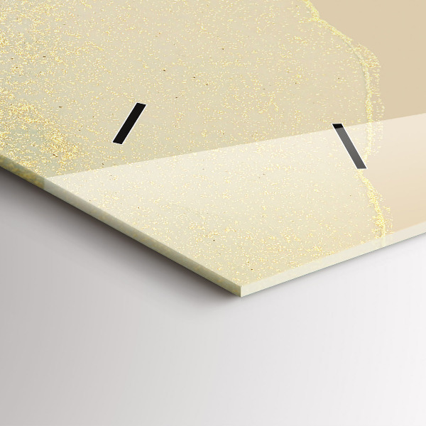 Horizontální skleněné hodiny na stěnu Elegantní abstrakce