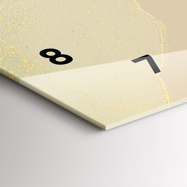 Horizontální skleněné hodiny na stěnu Elegantní abstrakce