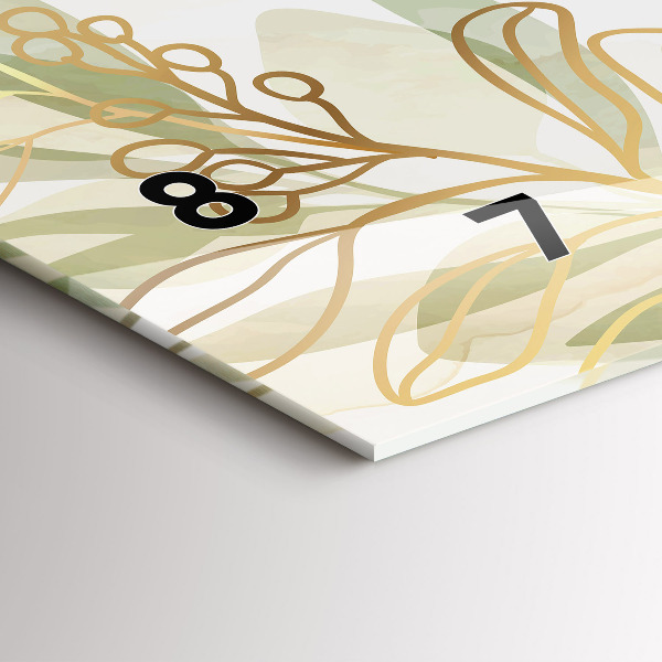 Horizontální skleněné hodiny na stěnu Pastelová abstrakce