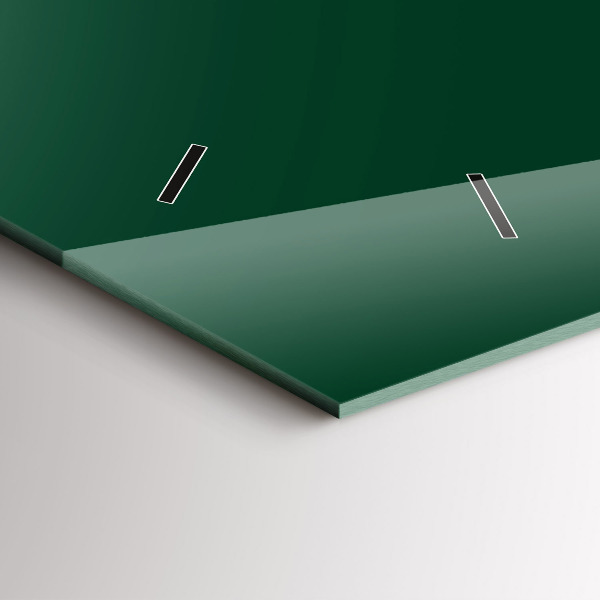 Horizontální skleněné hodiny na stěnu Barevná láhev zelená