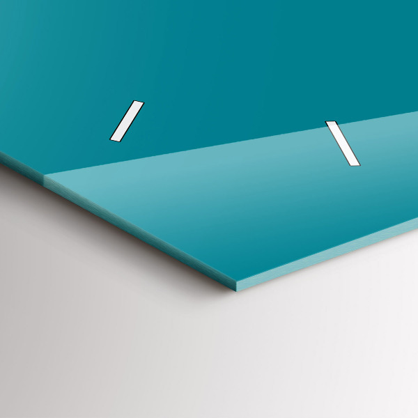 Horizontální skleněné hodiny na stěnu Námořnická barva